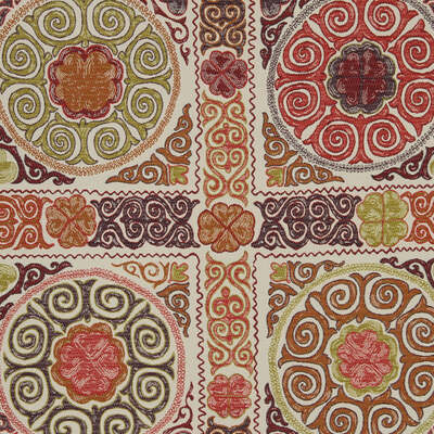 Robert Allen Fabrics Fabrics -RIO SWIRL | BERRY CRUSH