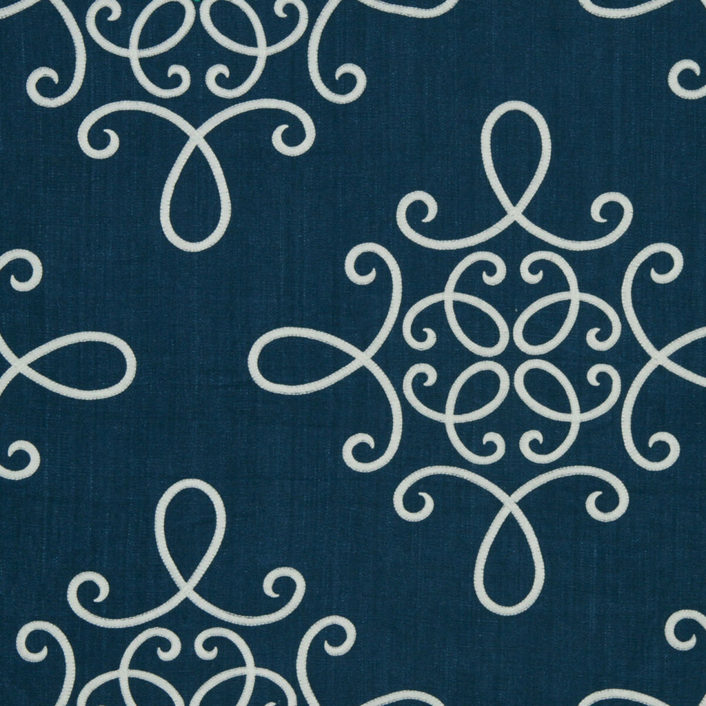 Beacon Hill Fabrics Fabrics -Crown Scroll | Indigo