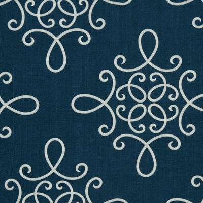 Beacon Hill Fabrics Fabrics -Crown Scroll | Indigo