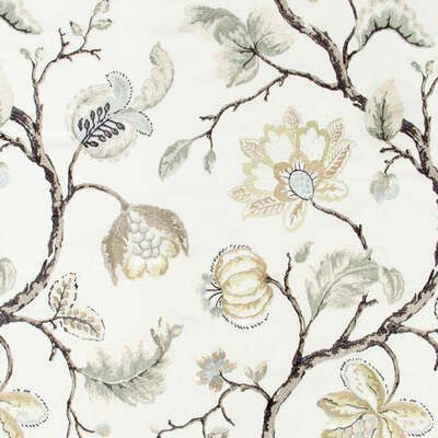 Robert Allen Fabrics Fabrics -BLOOM CITY | GOLD LEAF