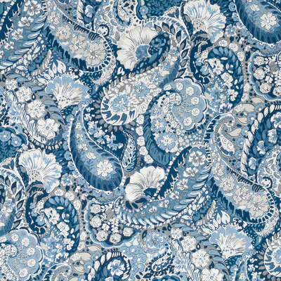Robert Allen Fabrics Fabrics -Zen Paisley | Indigo