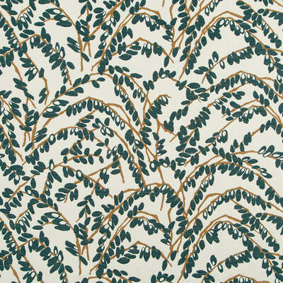 Robert Allen Fabrics Fabrics -OLIVE BRANCH | BLUE PINE