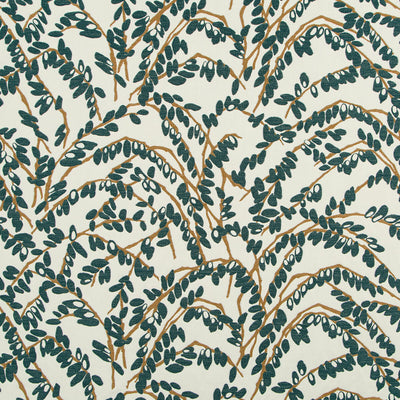 Robert Allen Fabrics Fabrics -OLIVE BRANCH | BLUE PINE