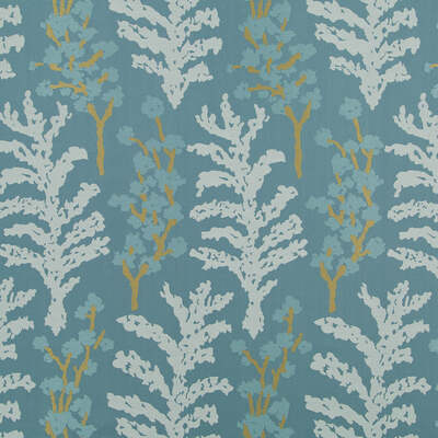 Robert Allen Fabrics Fabrics -SERENE FERN | BLUE PINE
