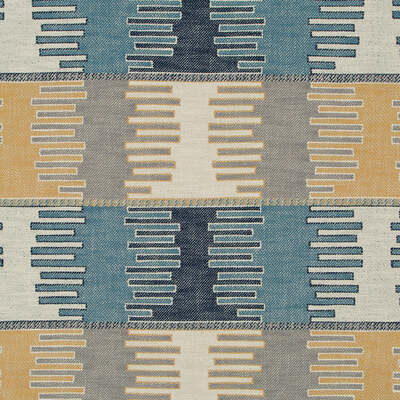 Robert Allen Fabrics Fabrics -KILIM PANEL | DENIM