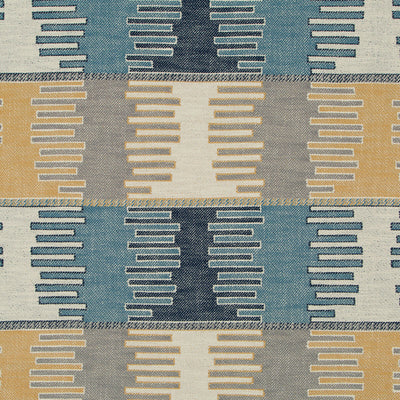 Robert Allen Fabrics Fabrics -KILIM PANEL | DENIM