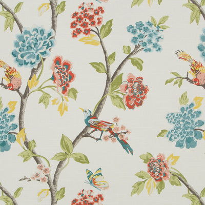 Robert Allen Fabrics Fabrics -HELENE FLORAL | PERSIMMON