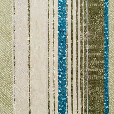Robert Allen Fabrics Fabrics -OZ STRIPE | SEAGLASS