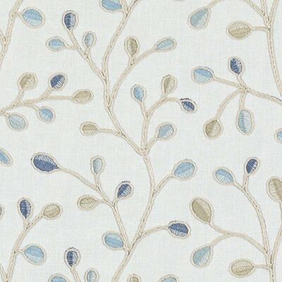 Duralee Fabrics -DA61548 | 50-NATURAL/BLUE