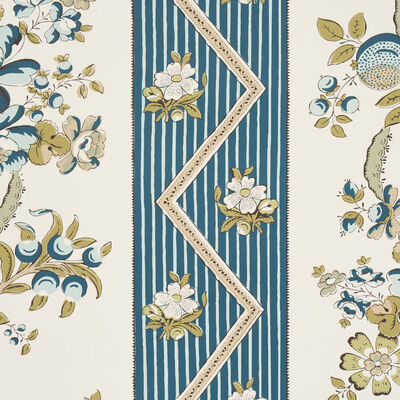 Schumacher Wallcovering -SYLVAIN FLORAL STRIPE-5015540
