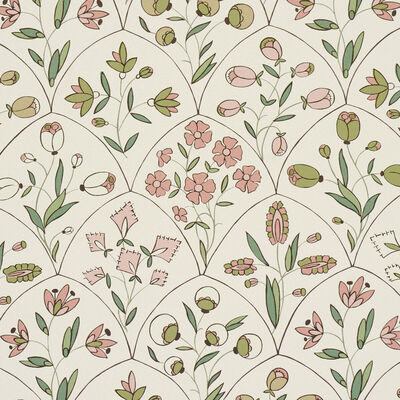Schumacher Wallcovering -FRANCES SCALLOP FLORAL-5015960