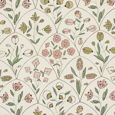 SCHUMACHER WALLCOVERING -FRANCES SCALLOP FLORAL-5015960