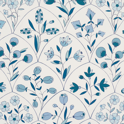 SCHUMACHER WALLCOVERING -FRANCES SCALLOP FLORAL-5015962