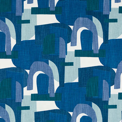 Robert Allen Fabrics Fabrics -SCHIELE ARCH | MIDNIGHT