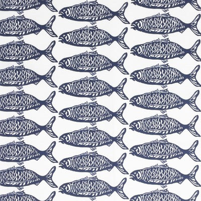 Stout Fabrics , School O Fish School O Fish, Blue color, Multipurpose Print style type , pattern number  7826-4
