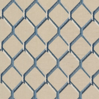 Stout Fabrics , Analog Analog, Blue color, Multipurpose Embroideries style type , pattern number  ANAL-1