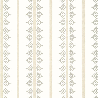 Anna French wallcovering, Fern Stripe pattern , Beige color, Ethnic,Leaves,Stripes style type , pattern number  AT15104