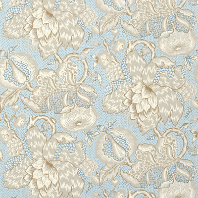 Anna French wallcovering, Westmont pattern , Sky Blue color, Floral,Jacobean style type , pattern number  AT15108