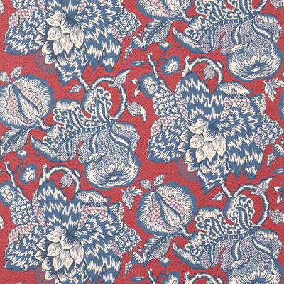 Anna French wallcovering, Westmont pattern , Cream , Red color, Floral,Jacobean style type , pattern number  AT15109