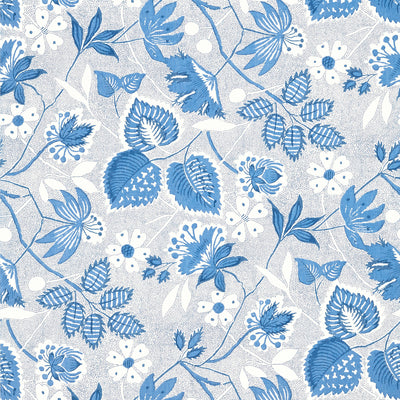 Anna French wallcovering, Indienne Hazel pattern , Brown , Slate color, Ethnic,Floral,Jacobean,Leaves style type , pattern number  AT15116