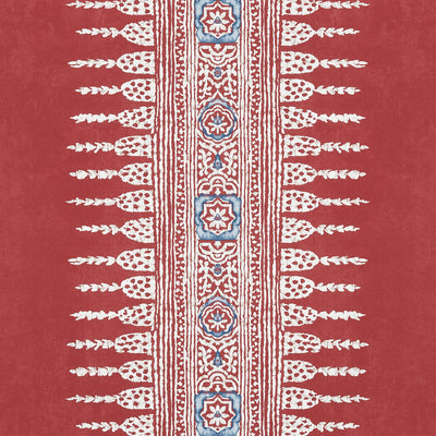 Anna French wallcovering, Javanese Stripe pattern , Red , Blue color, Ethnic,Stripes style type , pattern number  AT15138