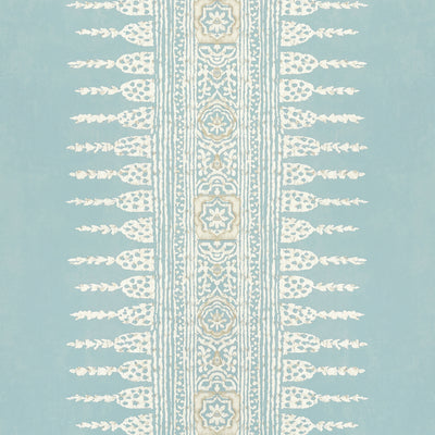 Anna French wallcovering, Javanese Stripe pattern , Wedgewood Blue color, Ethnic,Stripes style type , pattern number  AT15140