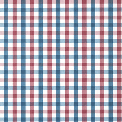 Anna French wallcovering, Saybrook Check pattern , Red , Blue color, Checks , Plaids style type , pattern number  AT15153