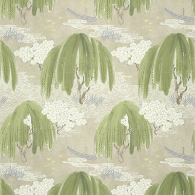 Anna French wallcovering, Willow Tree pattern , Beige color, Chinoiserie,Floral,Leaves style type , pattern number  AT23106
