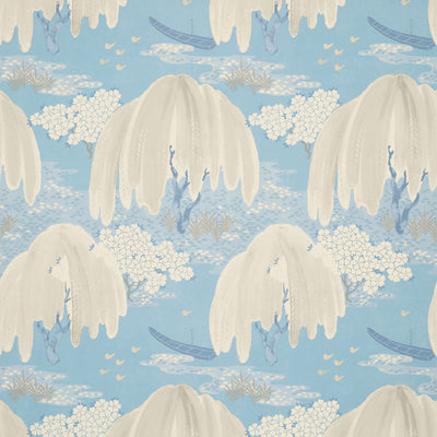 Anna French wallcovering, Willow Tree pattern , Turquoise color, Chinoiserie,Floral,Leaves style type , pattern number  AT23108