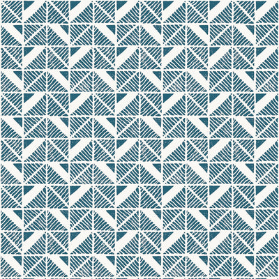 Anna French wallcovering, Bloomsbury Square pattern , Navy color, Geometric style type , pattern number  AT23118