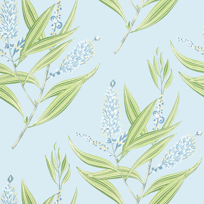 Anna French wallcovering, Winter Bud pattern , Navy color, Floral,Leaves style type , pattern number  AT23133