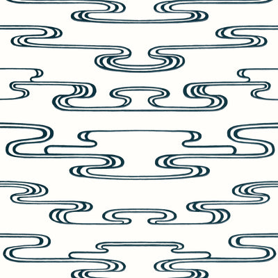 Anna French wallcovering, Cloudwater pattern , Black color, Geometric style type , pattern number  AT23155