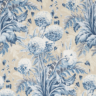 Anna French wallcovering, Dahlia pattern , Neutral , Robin's Egg color, Floral style type , pattern number  AT24540