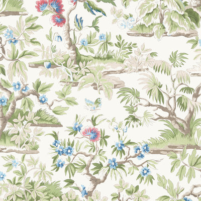 Anna French wallcovering, Elwood pattern , Green color, Floral style type , pattern number  AT24560