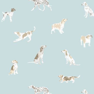 Anna French wallcovering, Buddy pattern , Navy , Linen color, Animals,Novelty style type , pattern number  AT24603