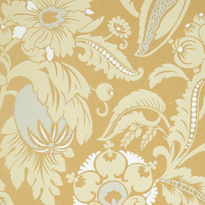 Anna French wallcovering, Mallorca pattern , Metallic Gold , Silver color, Floral style type , pattern number  AT6113