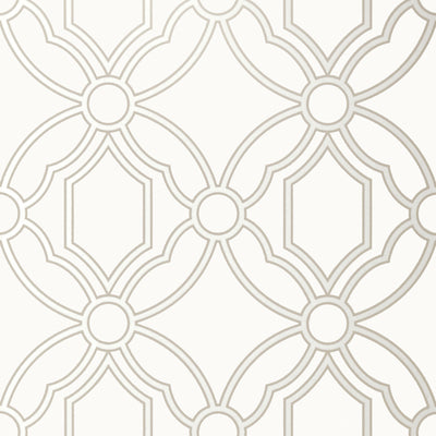 Anna French wallcovering, Roscoe pattern , Pearl color, Geometric,Trellis , Lattice style type , pattern number  AT6122