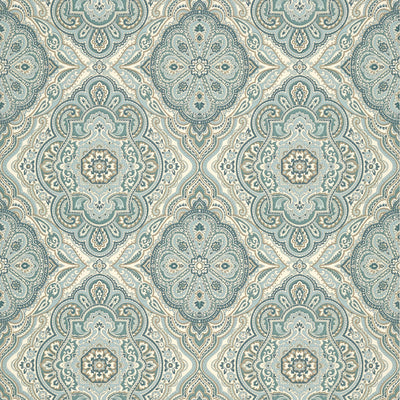 Anna French wallcovering, Sterling pattern , Metallic Gold , Aqua color, Geometric,Menswear,Paisley style type , pattern number  AT6144