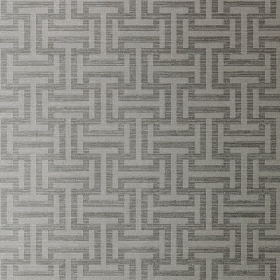 Anna French wallcovering, Rymann pattern , Metallic Silver color, Geometric style type , pattern number  AT6151