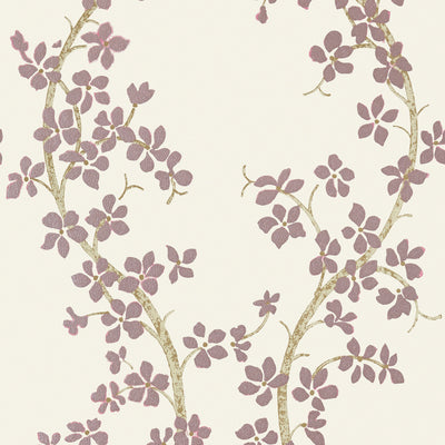 Anna French wallcovering, St. Albans Grove pattern , Pink color, Chinoiserie,Floral,Trellis , Lattice style type , pattern number  AT6155
