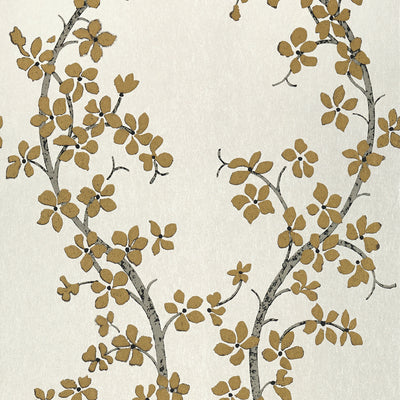 Anna French wallcovering, St. Albans Grove pattern , Cream , Metallic color, Chinoiserie,Floral,Trellis , Lattice style type , pattern number  AT6157