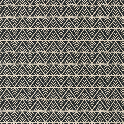 Anna French wallcovering, Jules pattern , Black color, Ethnic,Geometric,Ikat style type , pattern number  AT78707