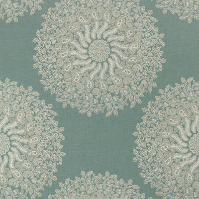 Anna French wallcovering, La Provence pattern , Sky Blue color, Ethnic,Leaves,Medallions,Paisley style type , pattern number  AT78729