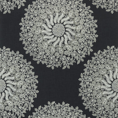 Anna French wallcovering, La Provence pattern , Charcoal color, Ethnic,Leaves,Medallions,Paisley style type , pattern number  AT78731