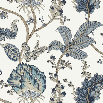 Anna French wallcovering, Kalamkari Vine pattern , Robin's Egg color, Floral,Jacobean style type , pattern number  AT78738