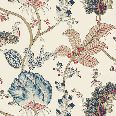 Anna French wallcovering, Kalamkari Vine pattern , Red , Gold color, Floral,Jacobean style type , pattern number  AT78742