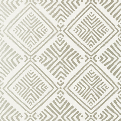 Anna French wallcovering, Donavin Diamond pattern , Metallic Pewter color, Ethnic,Geometric style type , pattern number  AT78770