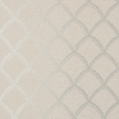 Anna French wallcovering, Burmese pattern , Taupe , Silver color, Geometric,Trellis , Lattice style type , pattern number  AT7909