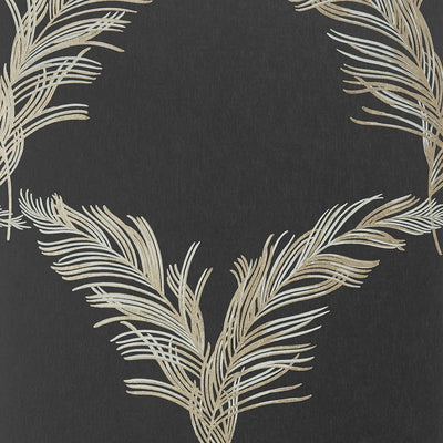 Anna French wallcovering, Plumes pattern , Charcoal color, Geometric,Trellis , Lattice style type , pattern number  AT7928
