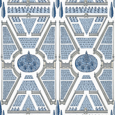 Anna French wallcovering, Aerial Garden pattern , Spa Blue color, Novelty style type , pattern number  AT9600